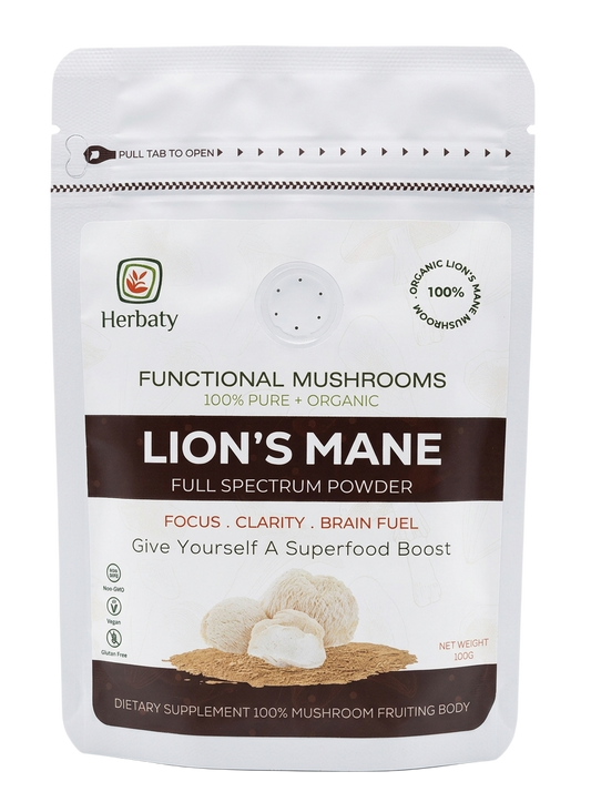 Organic lion's mane mushroom powder