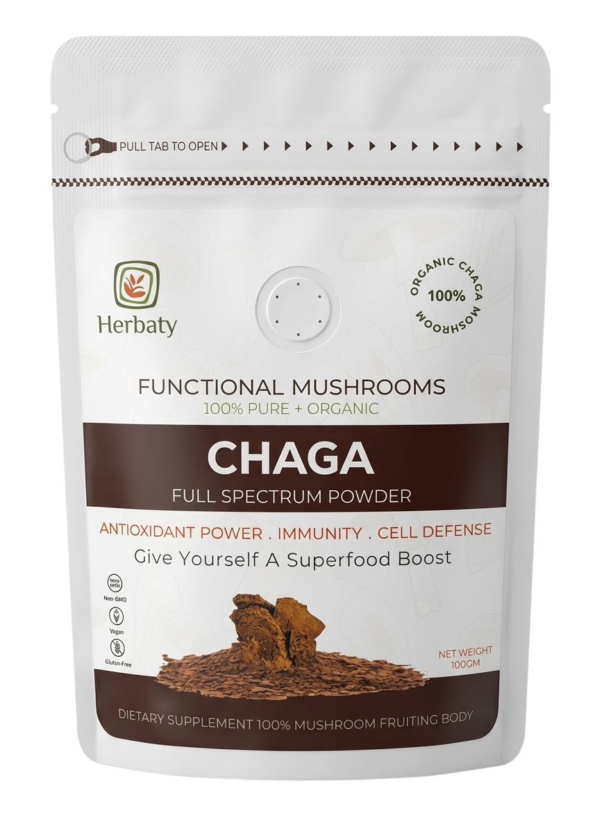 Chaga Mushroom Extract Powder from Herbaty Organics
